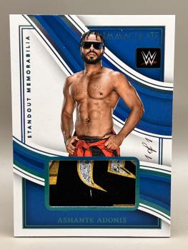 Ashante Adonis Standout Memorabilia Platinum Prizm 1/1- 2023 Panini Immaculate WWE