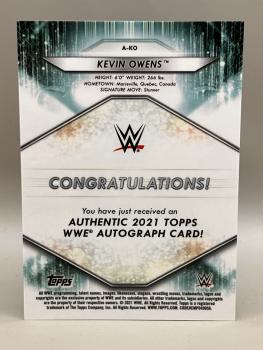 Kevin Owens Roster Autograph Blue Refractor 08/10 - 2021 Topps WWE