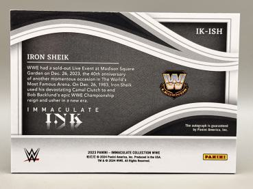 Iron Sheik Immaculate Ink Gold Prizm 10/10 - 2023 Panini Immaculate WWE