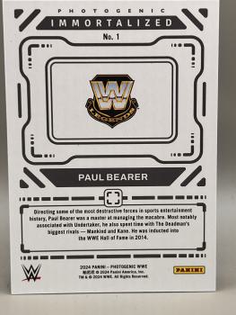 Paul Bearer Immortalized Mojo 12/25  - 2024 Panini Photogenic WWE