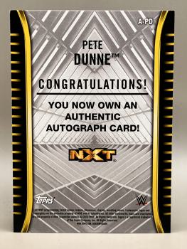 Pete Dunne NXT Autographs - 2018 Topps NXT WWE