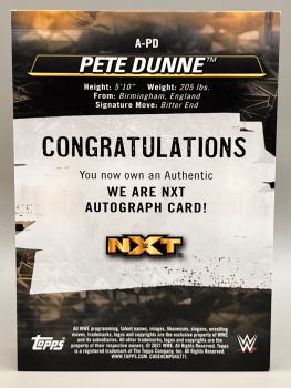 Pete Dunne Autograph 09/50 - 2021 Topps NXT WWE