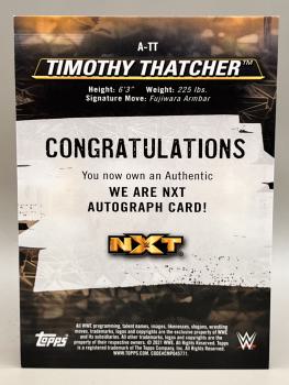Timothy Thatcher Autograph 53/75 - 2021 Topps NXT WWE