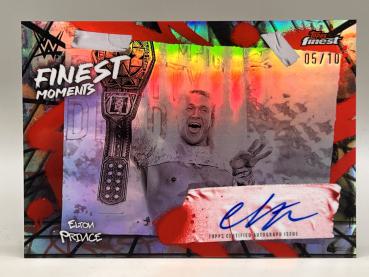 Elton Prince Finest Moments Signatures Red/Black Vapor Refractor 05/11 - 2025 Topps Finest WWE
