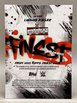 Ludwig Kaiser Finest Autographs - 2025 Topps Finest WWE