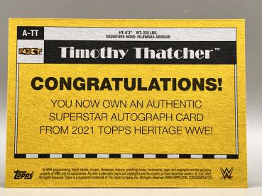 Timothy Thatcher Rookie 40/99 - 2021 Topps Heritage WWE