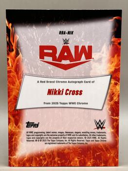 Nikki Cross Base Autograph Gold 05/50- 2025 Topps Chrome WWE