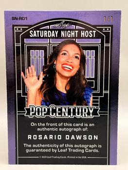 Rosario Dawson Saturday Night Host 1/1 - 2025 LEAF Metal Pop Century