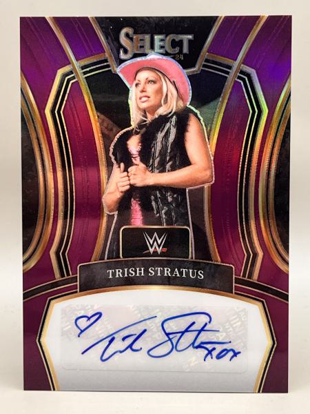 Trish Stratus Purple Prizm Auto 18/35 - 2024 Panini Select WWE