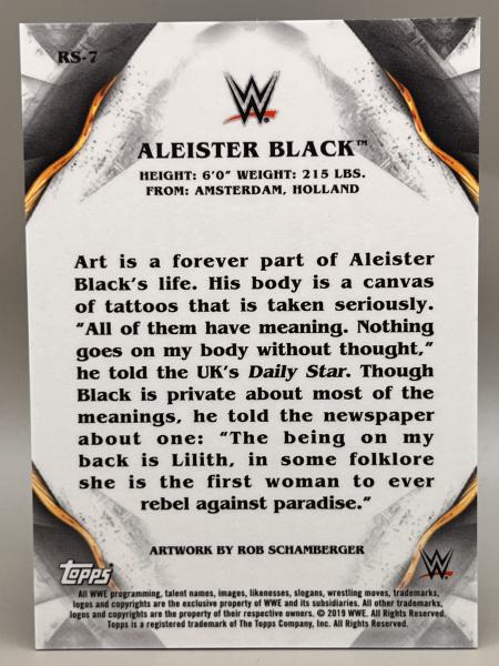 Aleister Black by Rob Schamberger - 2019 Topps Undisputed WWE