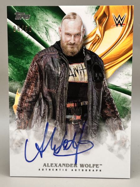 Alexander Wolfe Green Auto 08/50 - 2019 Topps Undisputed WWE