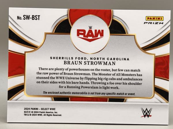 Braun Strowman Selective Swatches Base  - 2024 Panini Select WWE