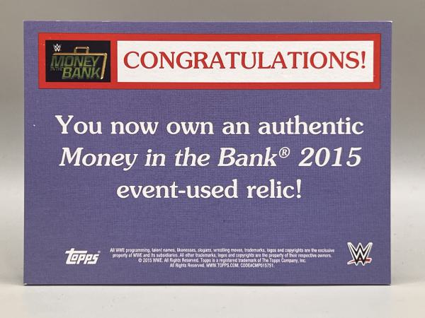 Wade Barrett Money in the Bank Relic - 2015 Topps Heritage WWE