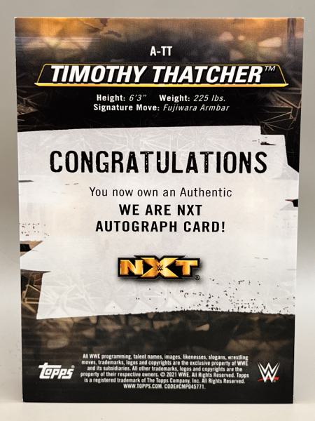 Timothy Thatcher Autograph 53/75 - 2021 Topps NXT WWE