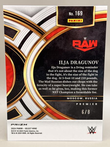 Ilja Dragunov Premier Level Lucky Envelope 6/8 - 2024 Panini Select WWE