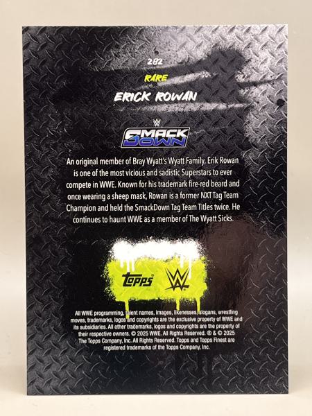 Eric Rowan Base Rare Red/Black Vapor Refrector 03/10 - 2025 Topps Finest WWE