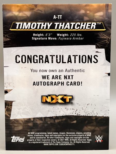 Timothy Thatcher We are NXT Green 35/99 - 2021 Topps NXT WWE
