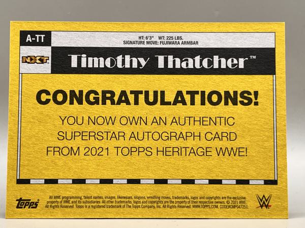 Timothy Thatcher Rookie 40/99 - 2021 Topps Heritage WWE