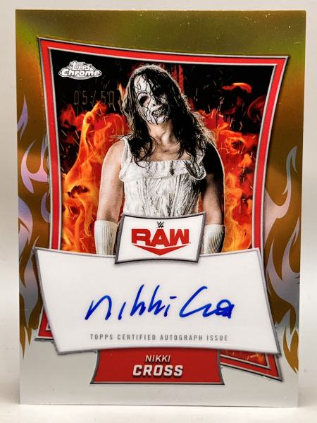 Nikki Cross Base Autograph Gold 05/50- 2025 Topps Chrome WWE