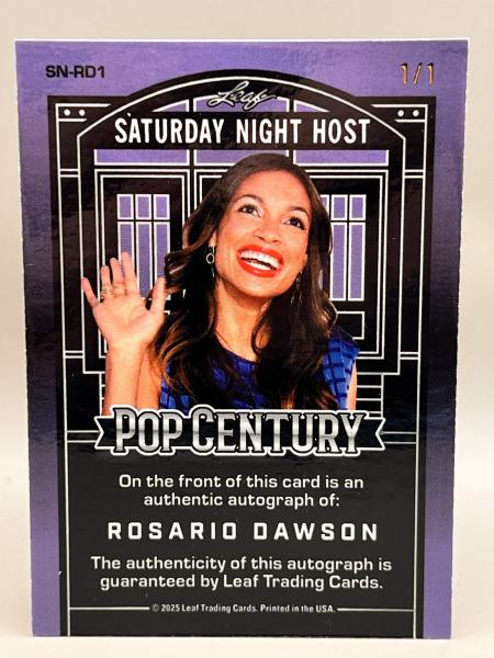 Rosario Dawson Saturday Night Host 1/1 - 2025 LEAF Metal Pop Century